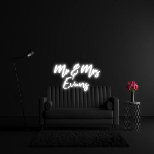 CREATE YOUR OWN WEDDING NEON SIGN Mr & Mrs 
  ...