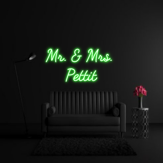 CREATE YOUR OWN WEDDING NEON SIGN Mr. & Mrs. 
...