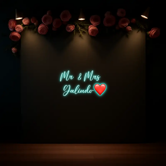 CREATE YOUR OWN WEDDING NEON SIGN Mr & Mrs 
 G...