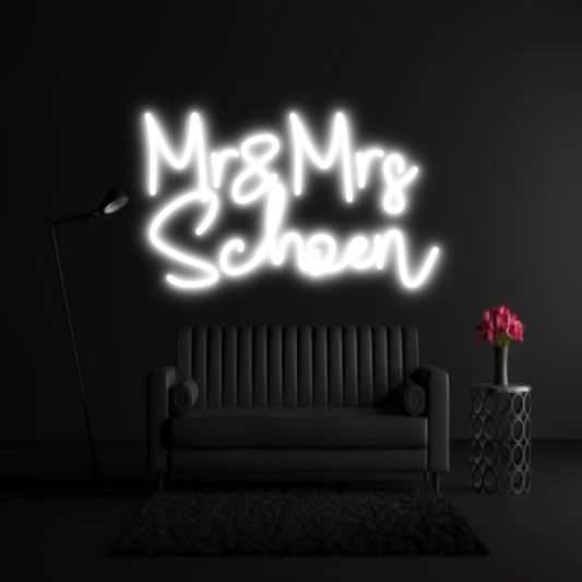 CREATE YOUR OWN WEDDING NEON SIGN Mr&Mrs 
Schoen