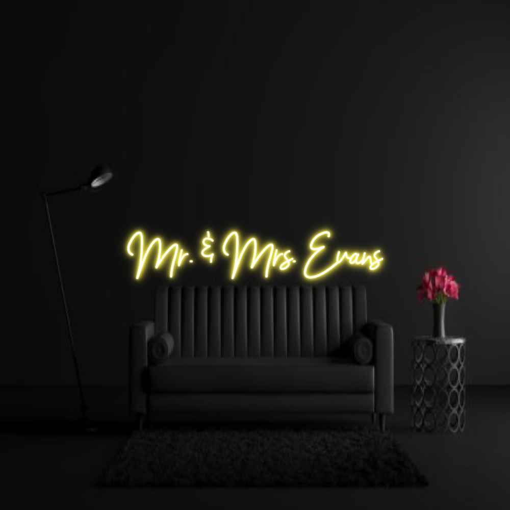 CREATE YOUR OWN WEDDING NEON SIGN Mr. & Mrs. Ev...