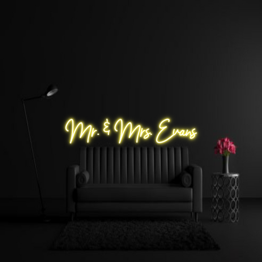 CREATE YOUR OWN WEDDING NEON SIGN Mr. & Mrs. Ev...