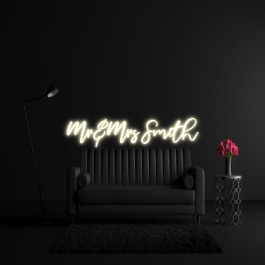 CREATE YOUR OWN WEDDING NEON SIGN Mr&Mrs Smith
