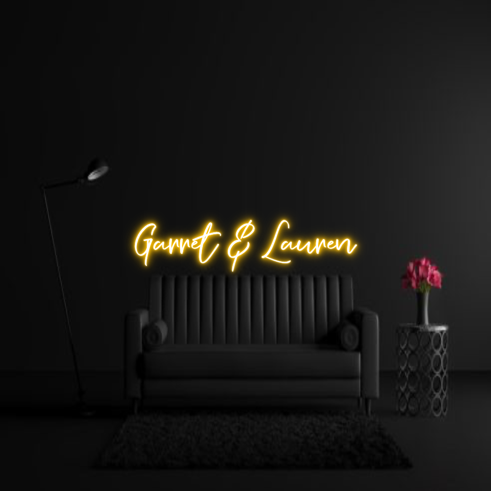 CREATE YOUR OWN WEDDING NEON SIGN Garret & Lauren