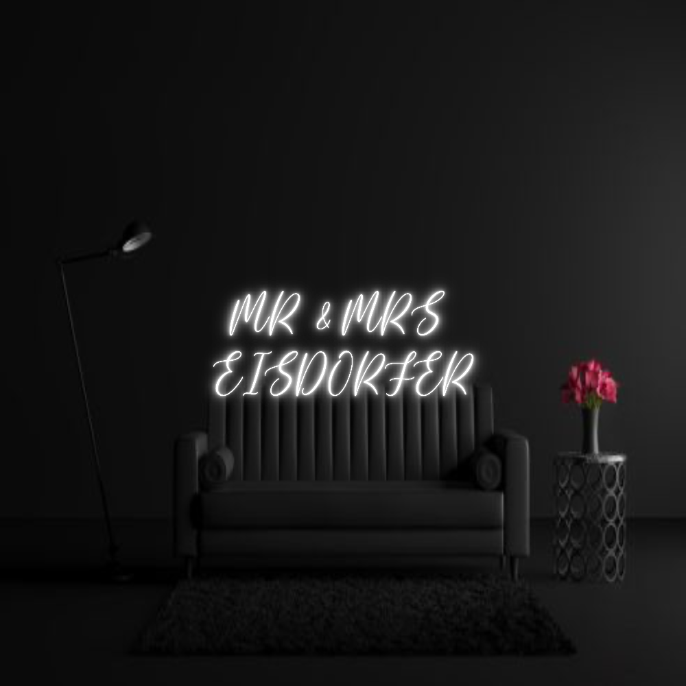 CREATE YOUR OWN WEDDING NEON SIGN MR & MRS 
EI...