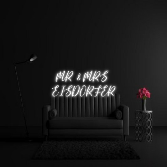 CREATE YOUR OWN WEDDING NEON SIGN MR & MRS 
EI...