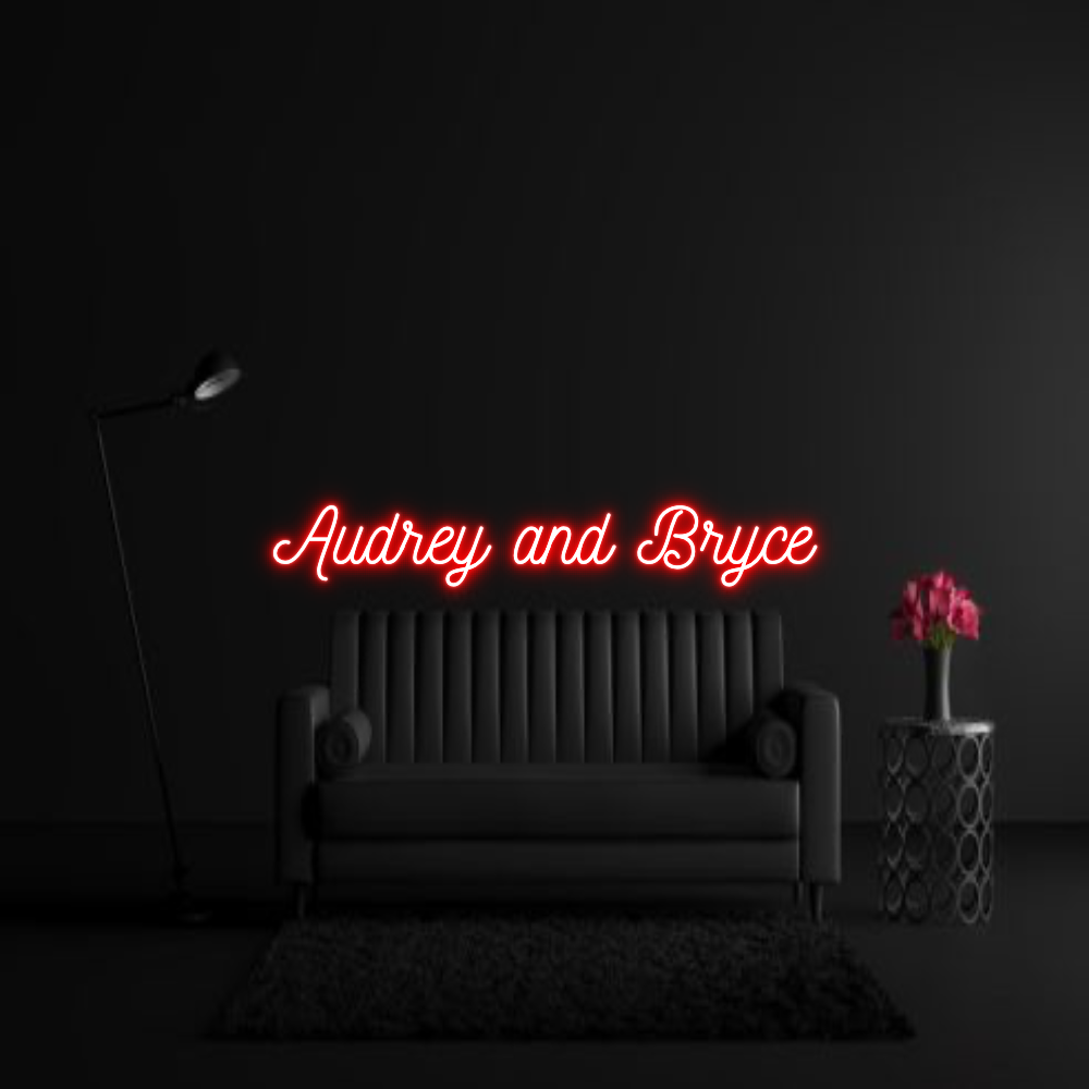 CREATE YOUR OWN WEDDING NEON SIGN Audrey and Br...