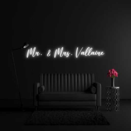 CREATE YOUR OWN WEDDING NEON SIGN Mr. & Mrs. Va...