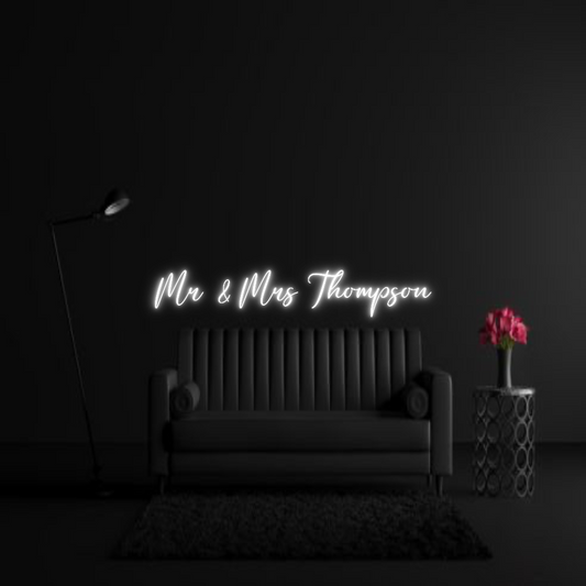 CREATE YOUR OWN WEDDING NEON SIGN Mr & Mrs Thom...