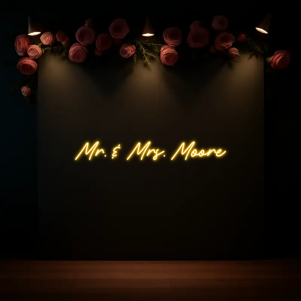 CREATE YOUR OWN WEDDING NEON SIGN Mr. & Mrs. Mo...