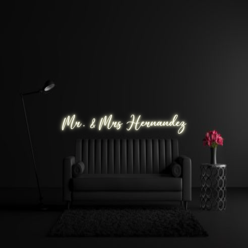 CREATE YOUR OWN WEDDING NEON SIGN Mr. & Mrs Her...