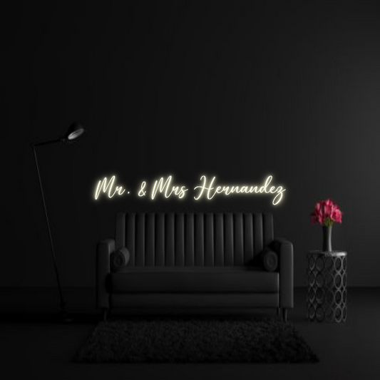 CREATE YOUR OWN WEDDING NEON SIGN Mr. & Mrs Her...