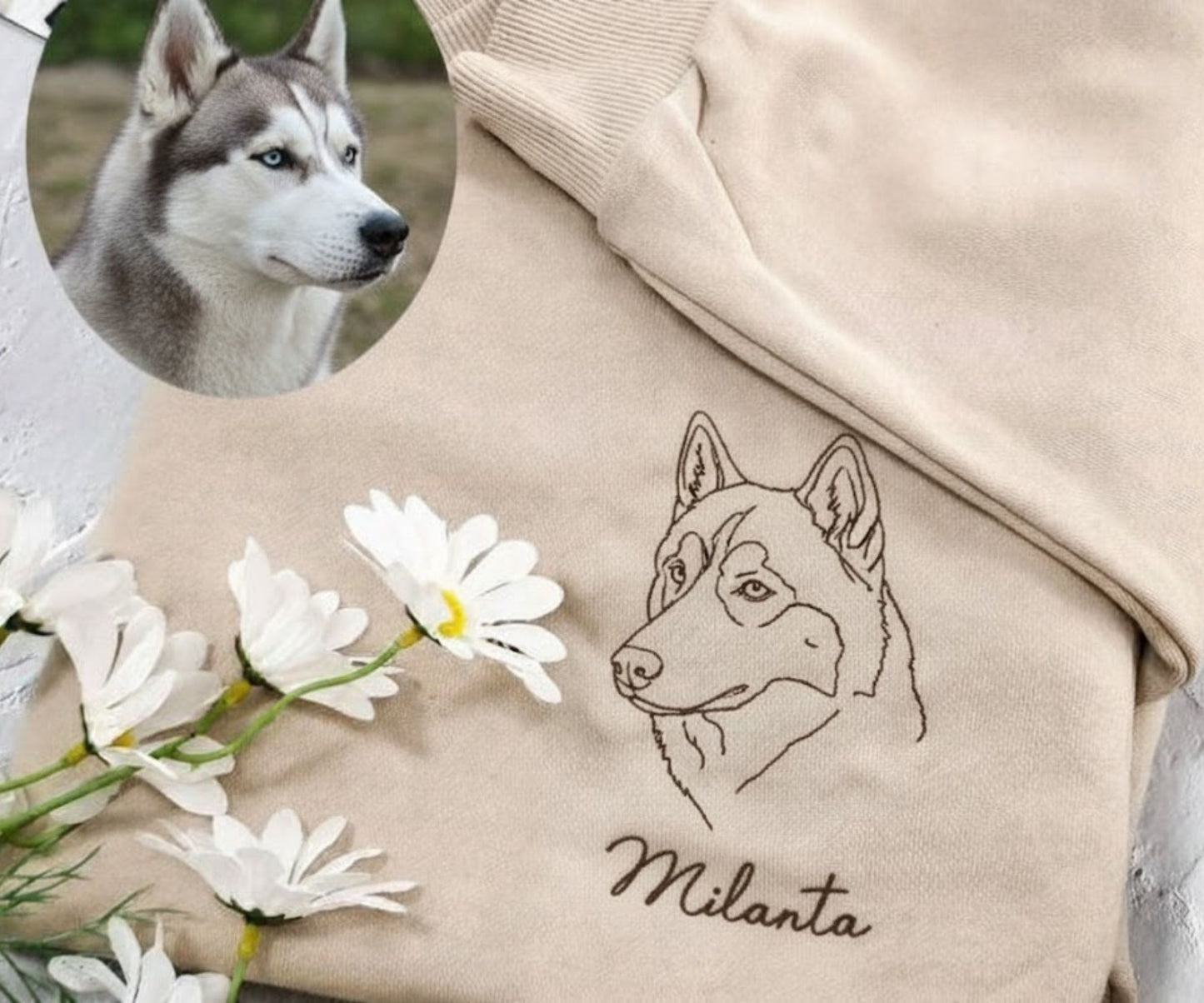 Custom Pet Outline Embroidered