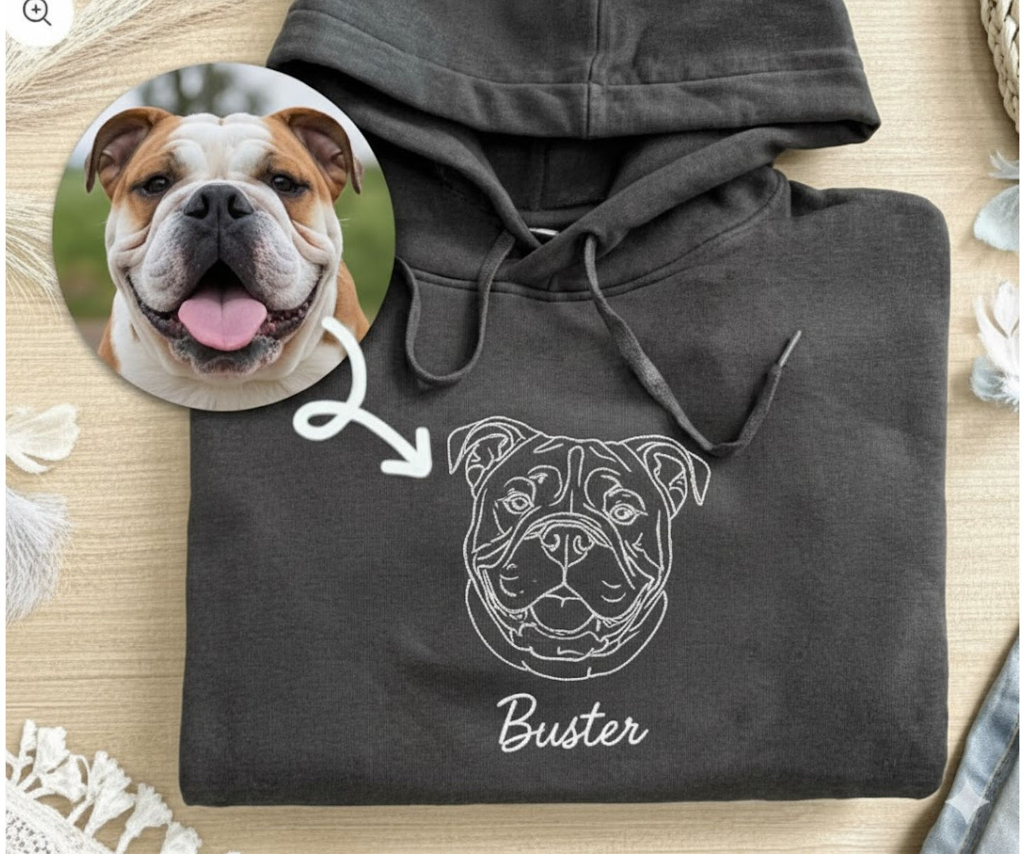 Custom Pet Outline Embroidered