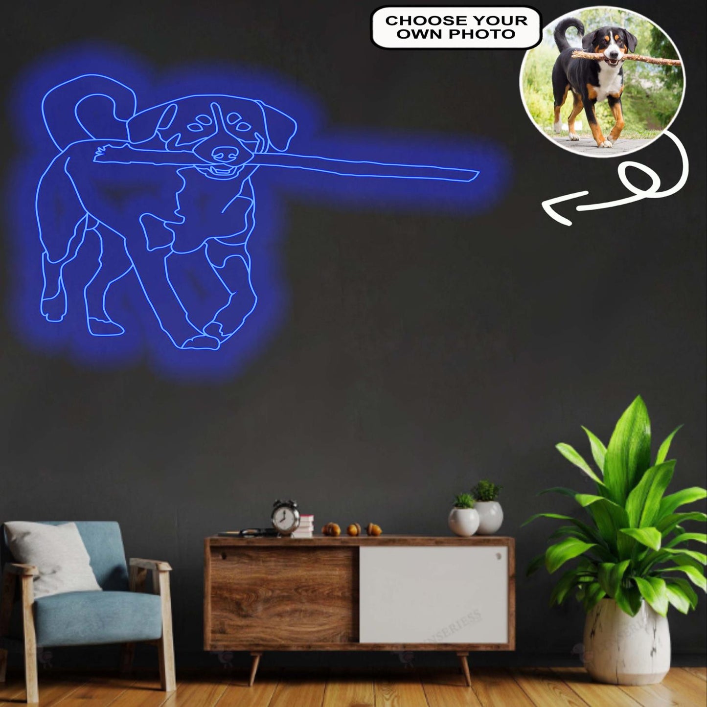 Custom Appenzeller Neon Sign with Your Dog's Photo - Personalized Pet Name Art - Unique Home Decor & Gift for Dog Lovers - Pet-Themed Lighting