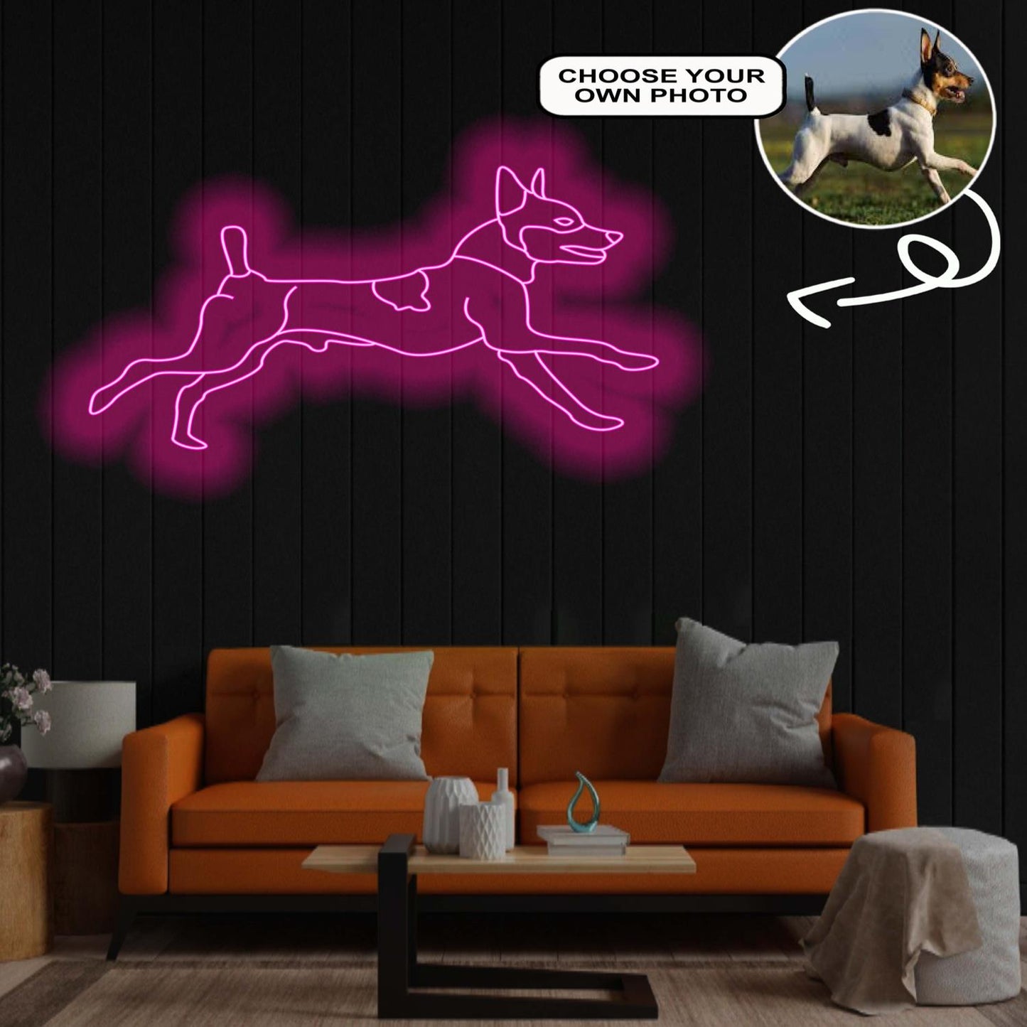 Custom Toy fox terrier Neon Sign with Your Dog's Photo - Personalized Pet Name Art - Unique Home Decor & Gift for Dog Lovers - Pet-Themed Lighting