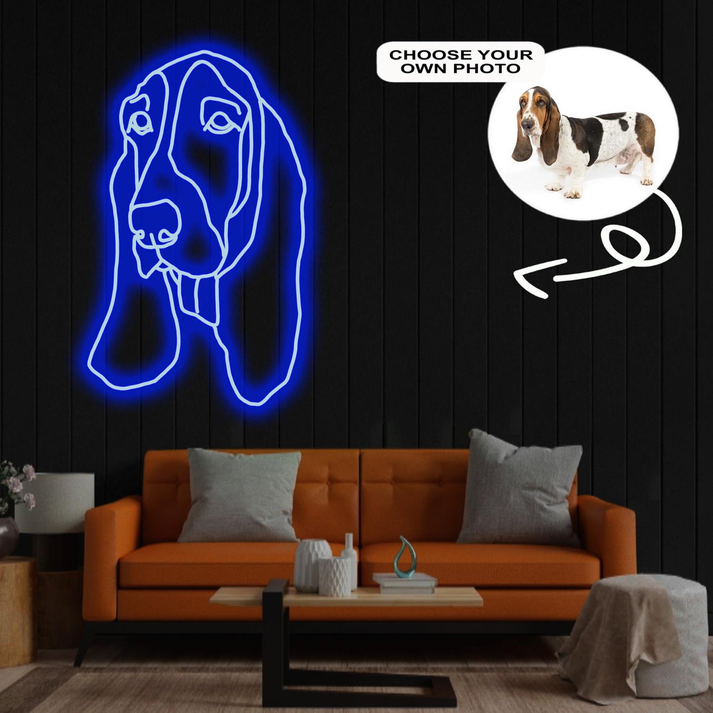 Custom Australian hound Neon Sign with Your Dog's Photo - Personalized Pet Name Art - Unique Home Decor & Gift for Dog Lovers - Pet-Themed Lighting