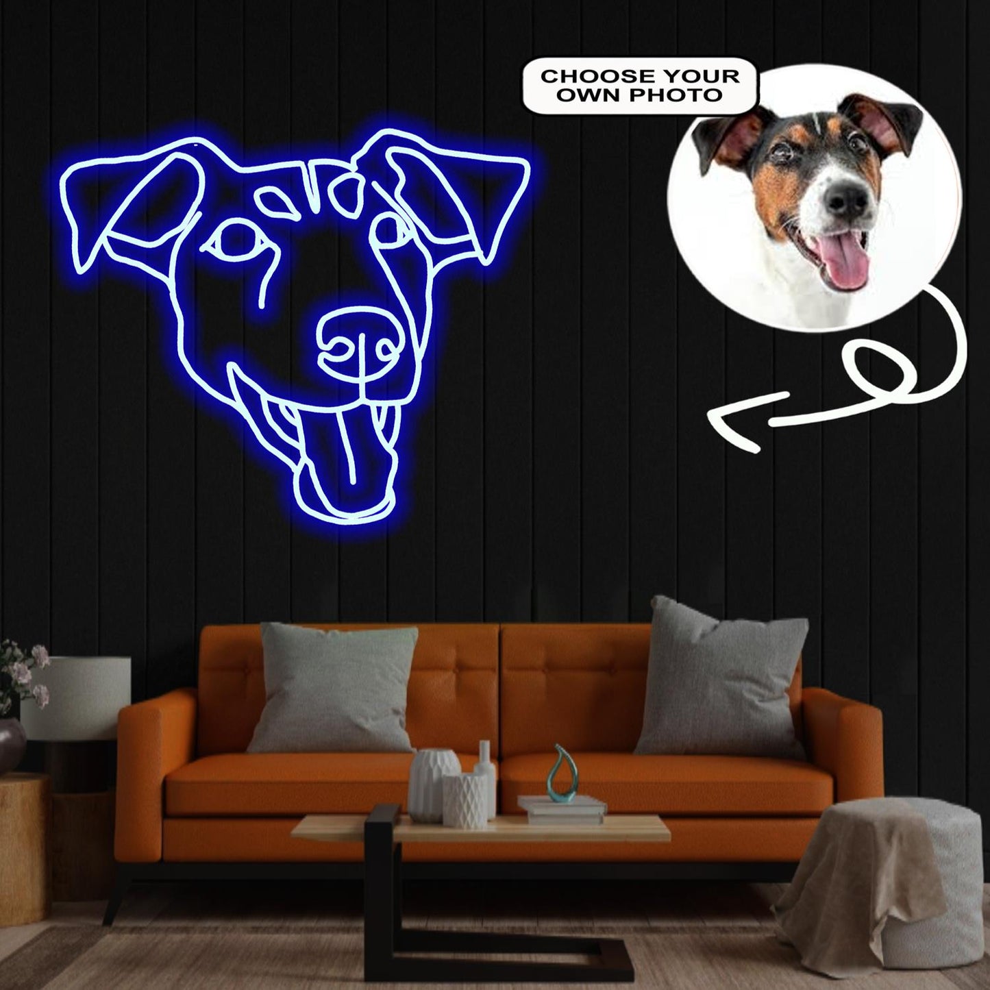 Custom Fox terrier smooth Neon Sign with Your Dog's Photo - Personalized Pet Name Art - Unique Home Decor & Gift for Dog Lovers - Pet-Themed Lighting