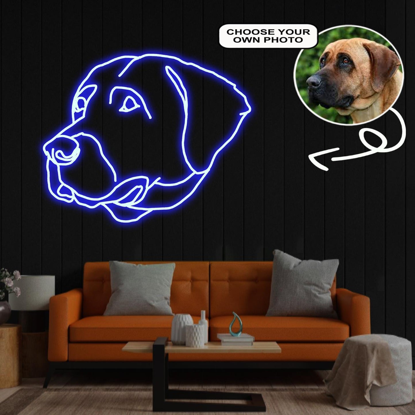 Custom Tosa inu Neon Sign with Your Dog's Photo - Personalized Pet Name Art - Unique Home Decor & Gift for Dog Lovers - Pet-Themed Lighting