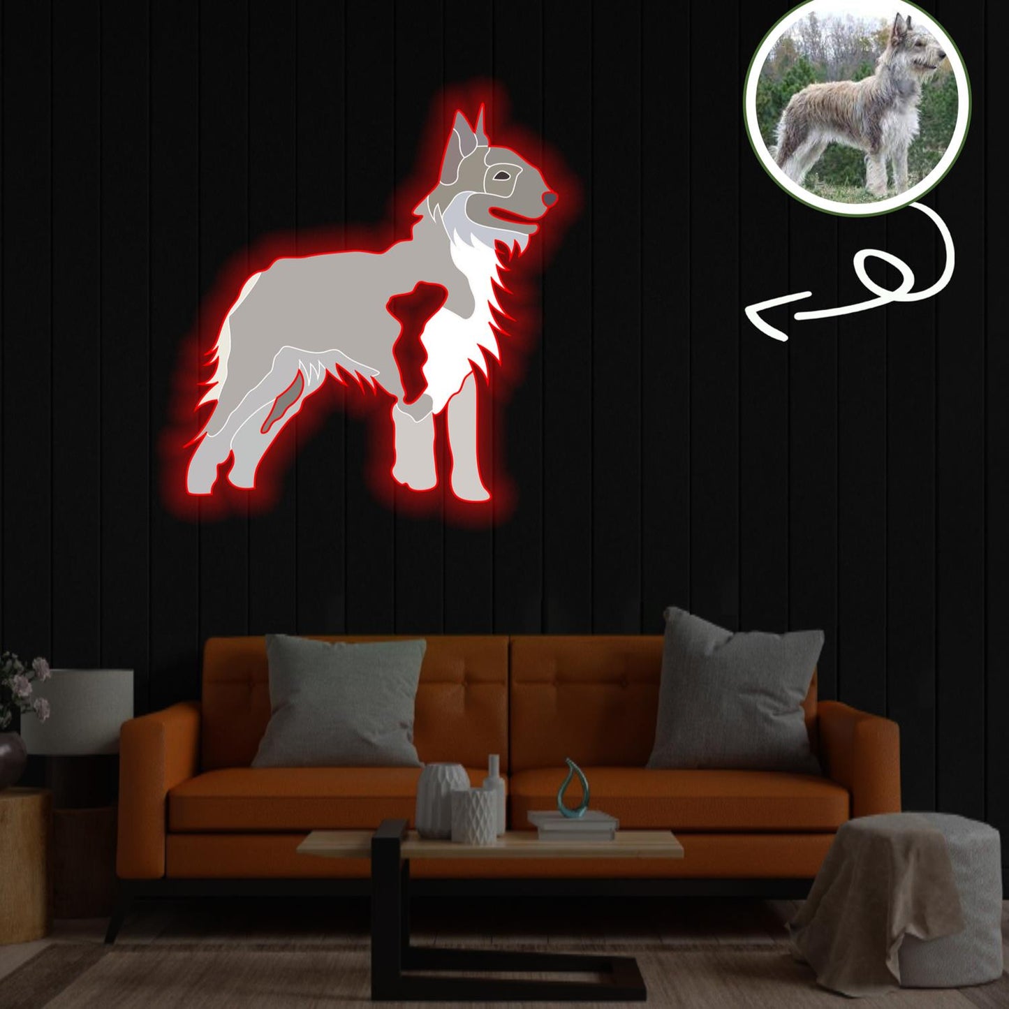 Custom Berger Picard Pop-Art Neon Sign with Your Dog's Photo - Personalized Pet Name Art - Unique Home Decor & Gift for Dog Lovers - Pet-Themed Lighting