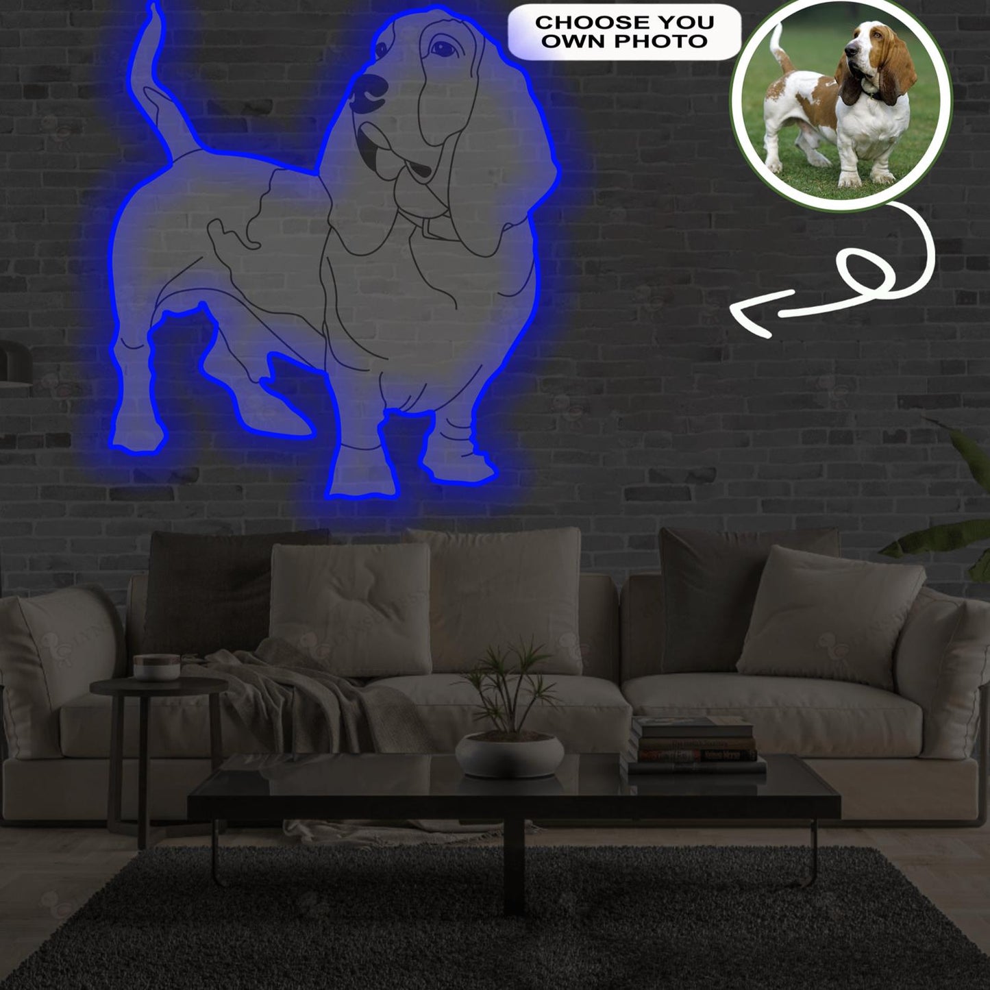 Custom Australian hound Pop-Art Neon Sign with Your Dog's Photo - Personalized Pet Name Art - Unique Home Decor & Gift for Dog Lovers - Pet-Themed Lighting