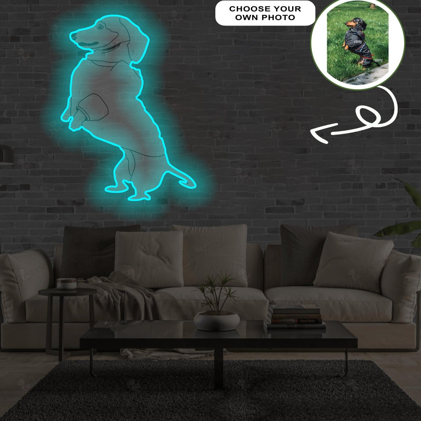 Custom Danish dachsbracke Pop-Art Neon Sign with Your Dog's Photo - Personalized Pet Name Art - Unique Home Decor & Gift for Dog Lovers - Pet-Themed Lighting