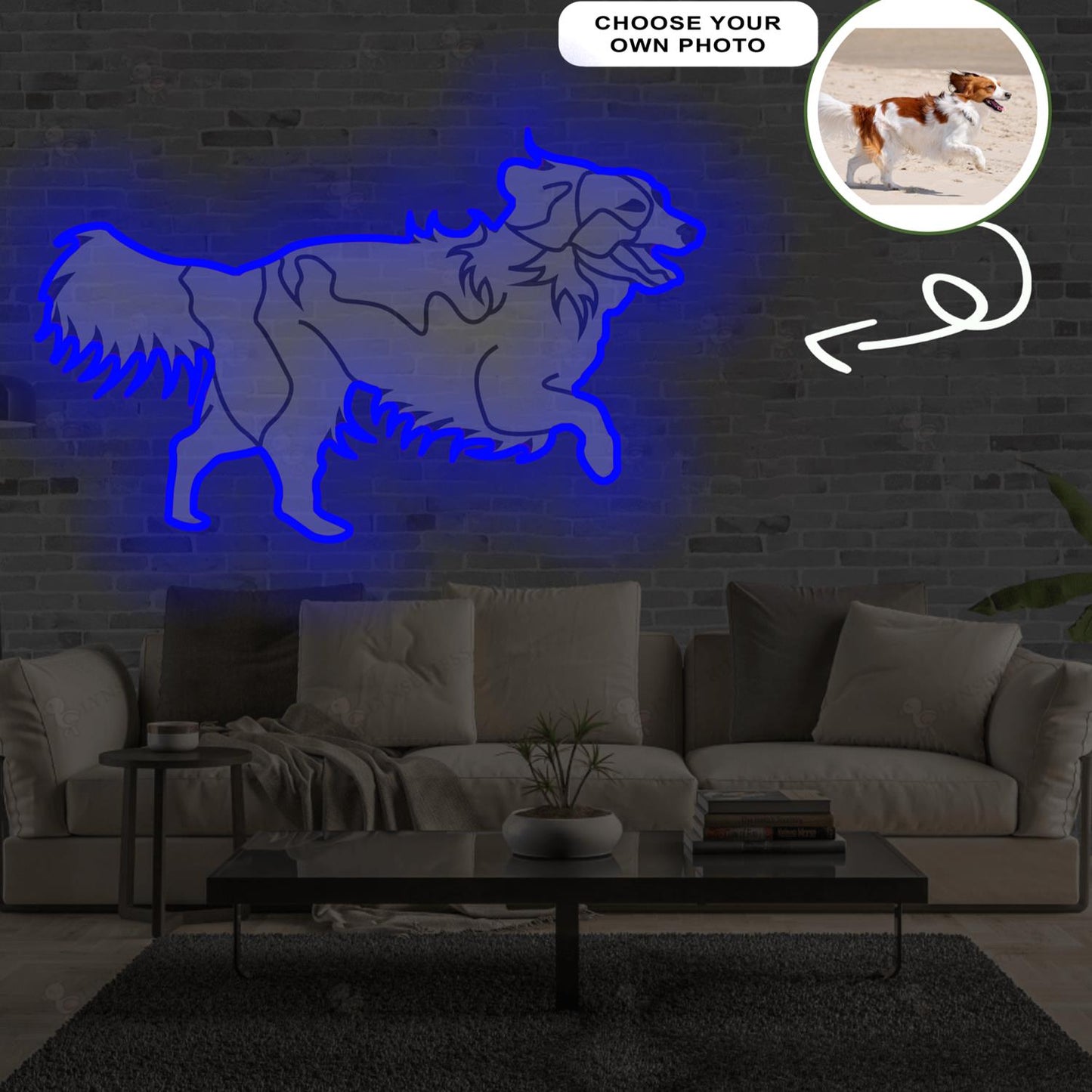 Custom Kooikerhondje Pop-Art Neon Sign with Your Dog's Photo - Personalized Pet Name Art - Unique Home Decor & Gift for Dog Lovers - Pet-Themed Lighting