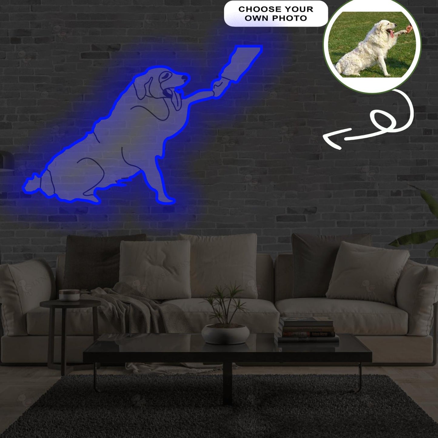 Custom kuvasz Pop-Art Neon Sign with Your Dog's Photo - Personalized Pet Name Art - Unique Home Decor & Gift for Dog Lovers - Pet-Themed Lighting