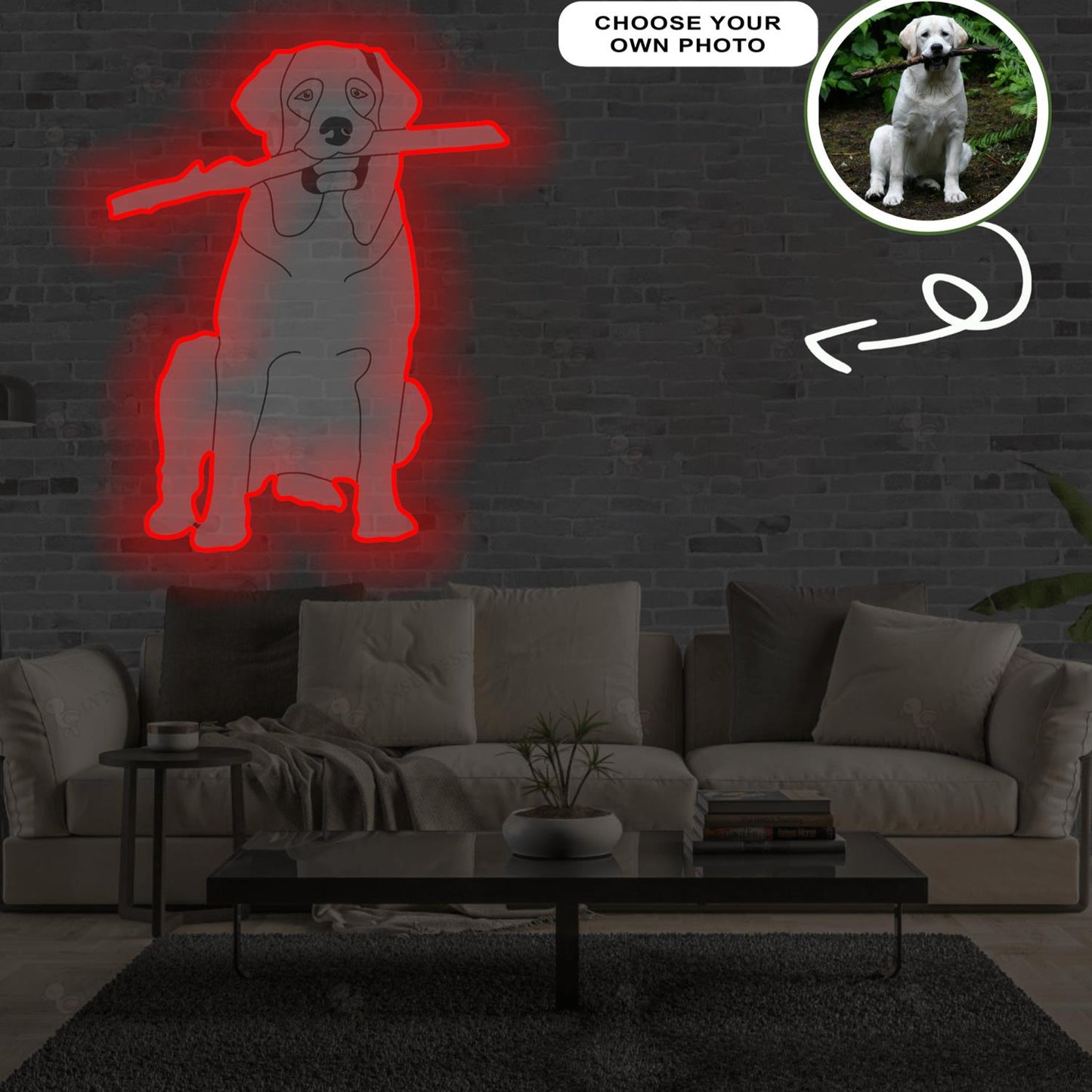 Custom Labrador Retriever Pop-Art Neon Sign with Your Dog's Photo - Personalized Pet Name Art - Unique Home Decor & Gift for Dog Lovers - Pet-Themed Lighting