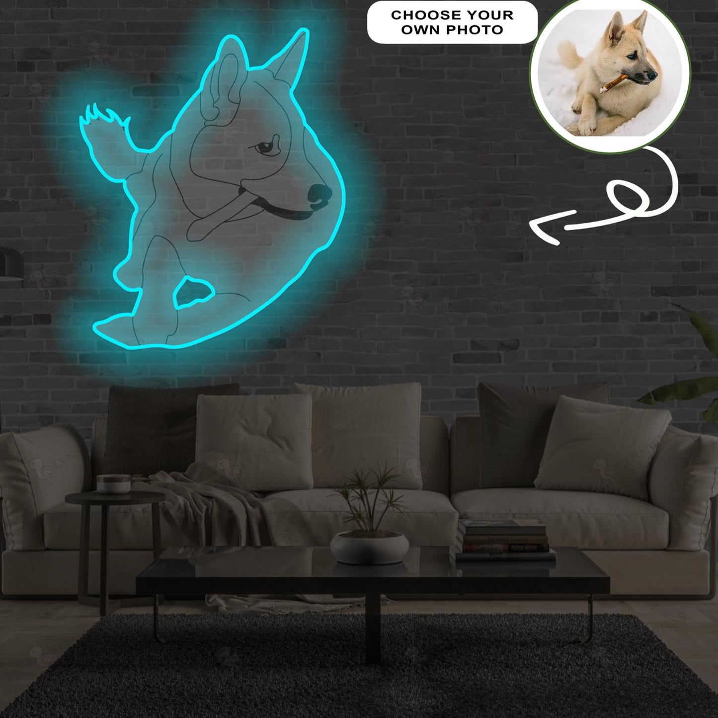 Custom Norwegian buhund Pop-Art Neon Sign with Your Dog's Photo - Personalized Pet Name Art - Unique Home Decor & Gift for Dog Lovers - Pet-Themed Lighting