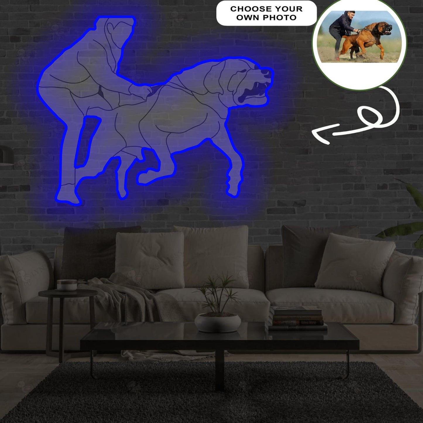 Custom Tosa inu Pop-Art Neon Sign with Your Dog's Photo - Personalized Pet Name Art - Unique Home Decor & Gift for Dog Lovers - Pet-Themed Lighting
