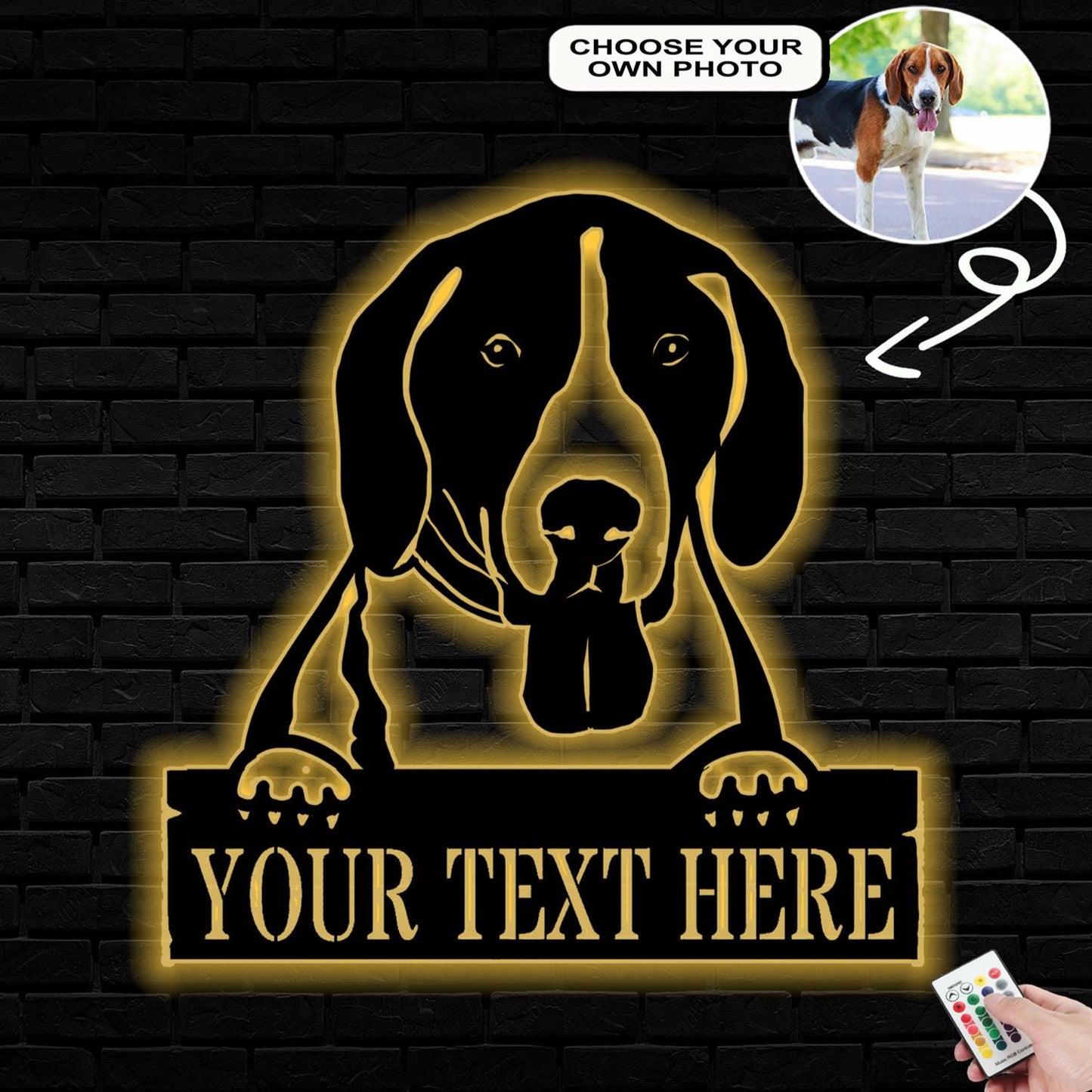 Personalized American eskimo Dog Metal Sign Led Lights Custom Name Photo