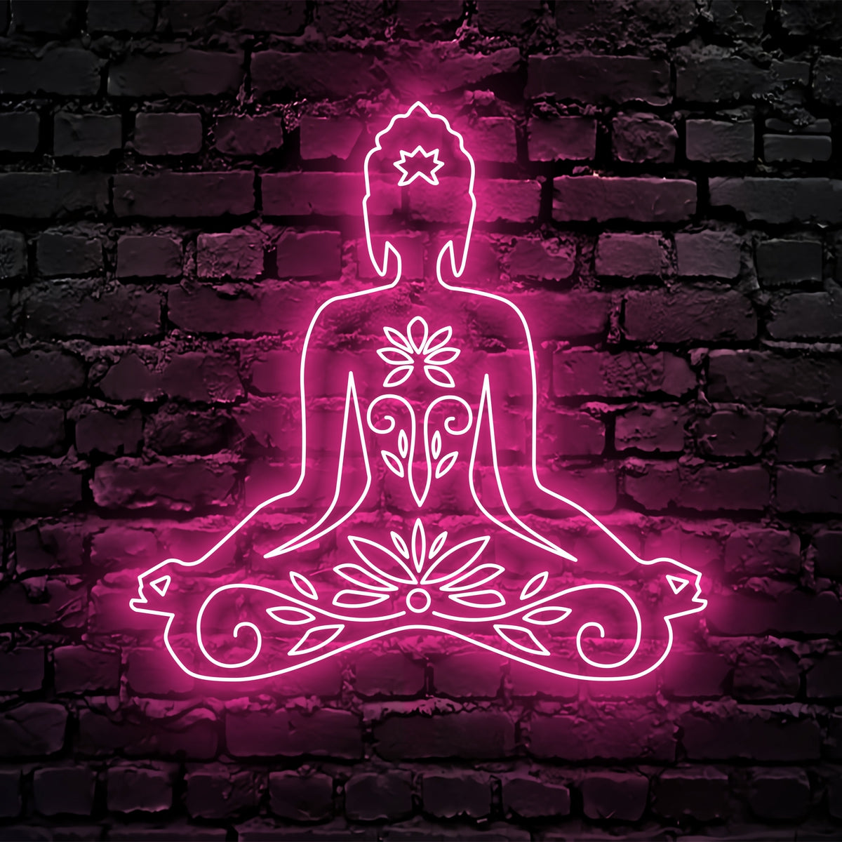 Yoga Buddha Lotus Neon Sign Wall Art LED Light Buddhist Namaste Neon Sign Home Decor Buddhism Decoration Man Cave Housewarming Christmas Birthday