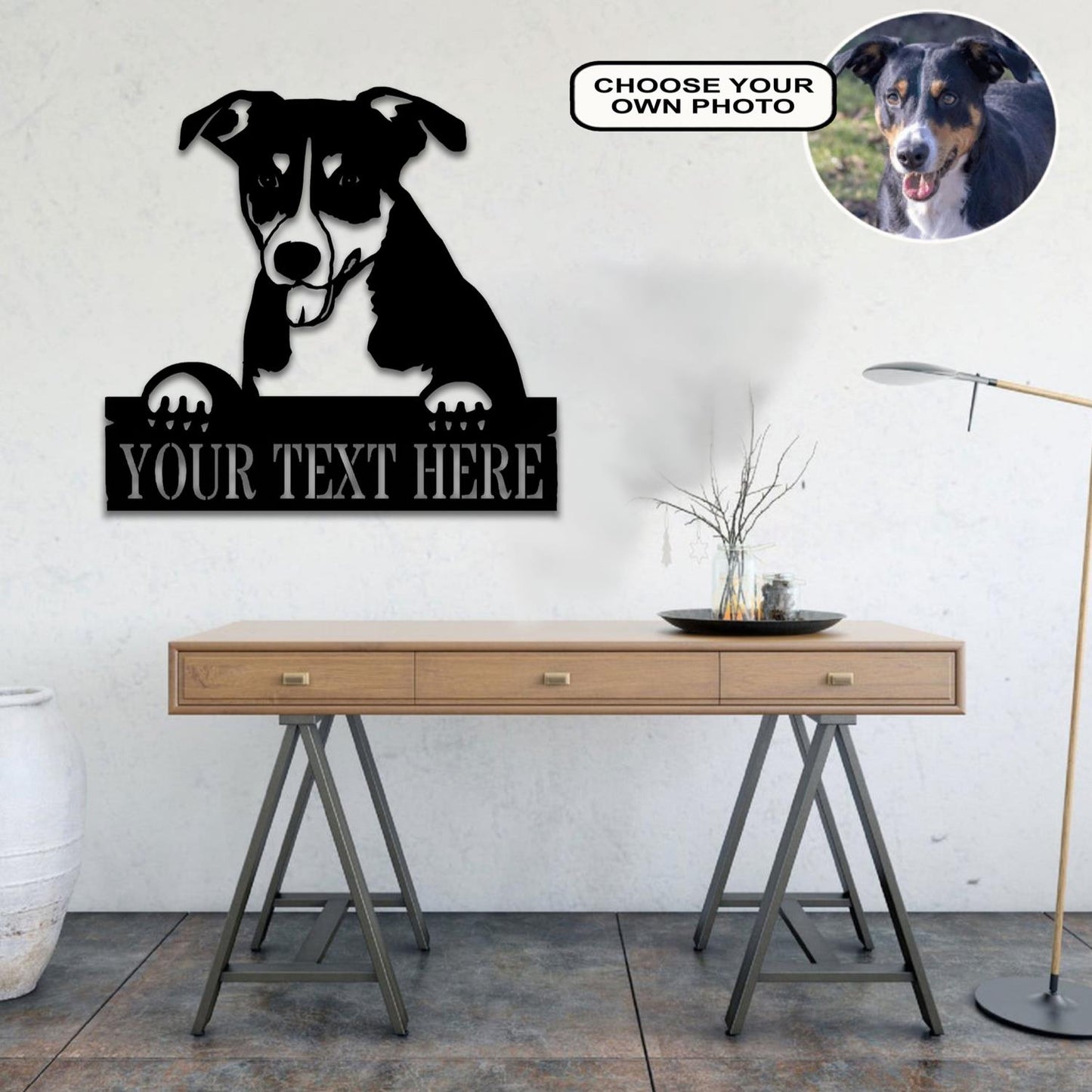 Personalized Berne cattle Dog Metal Sign Led Lights Custom Name Photo