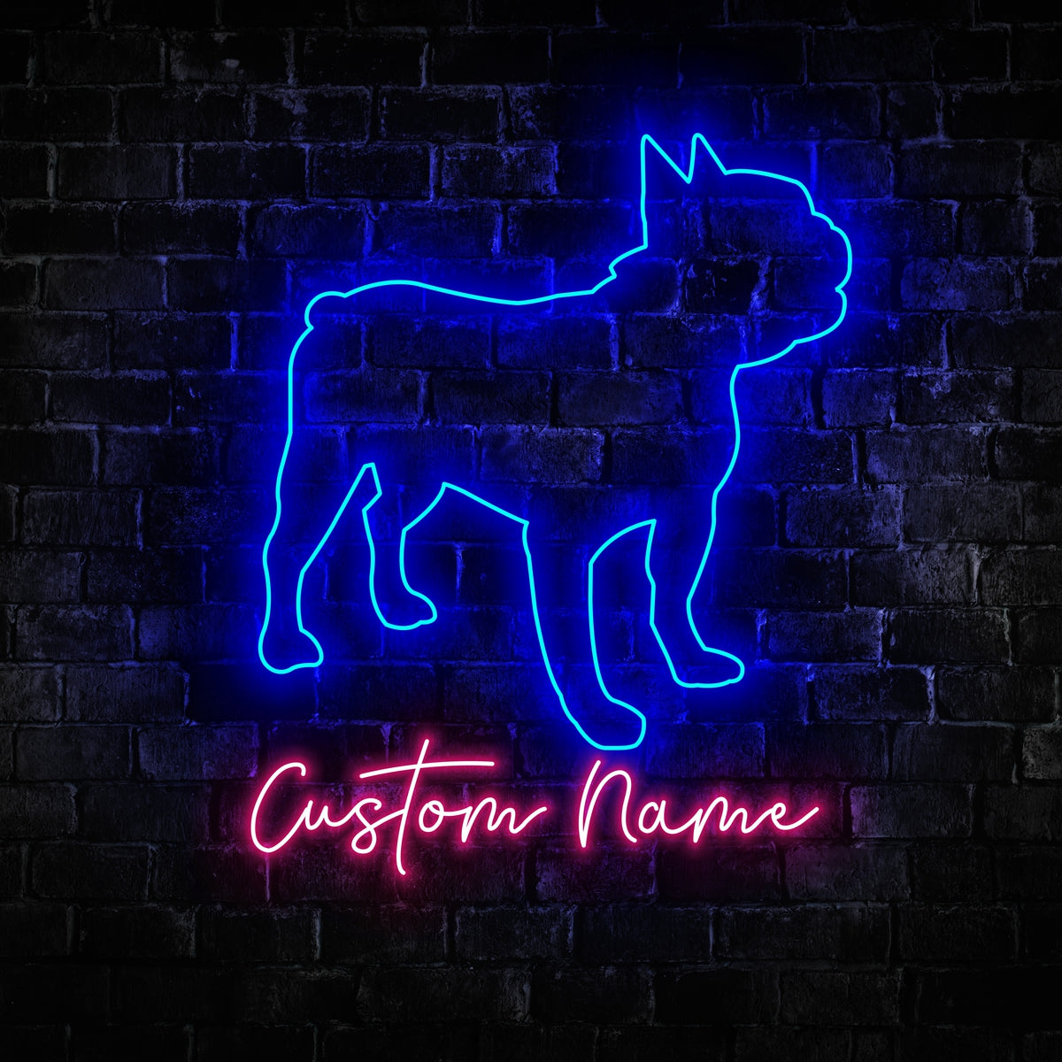 Bulldog Dog Neon Sign - Personalized Name Bulldog Dog Neon Sign - Dog Lover Gifts