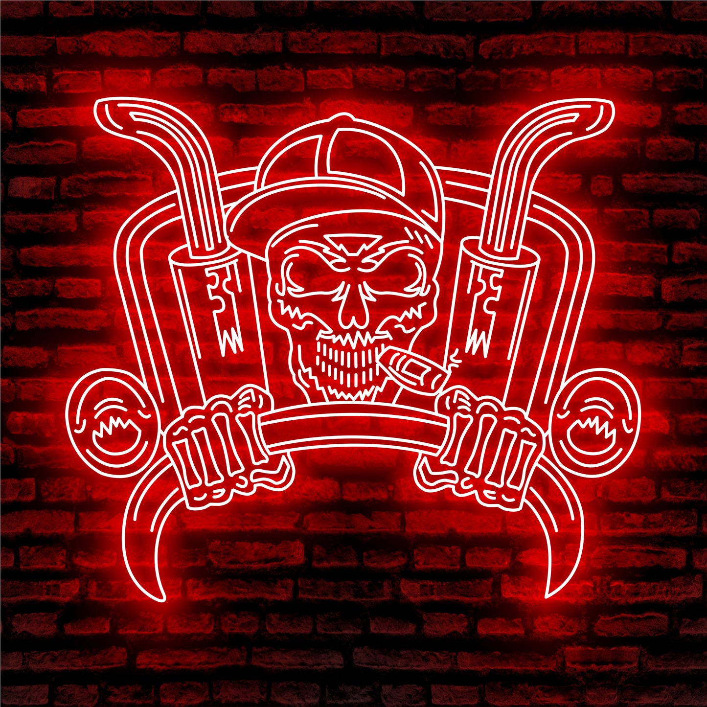 Driving Skull Neon Sign - Custom Name Driving Skull Neon Signs For Home, Birthday Gift Giving Name Neon Lights