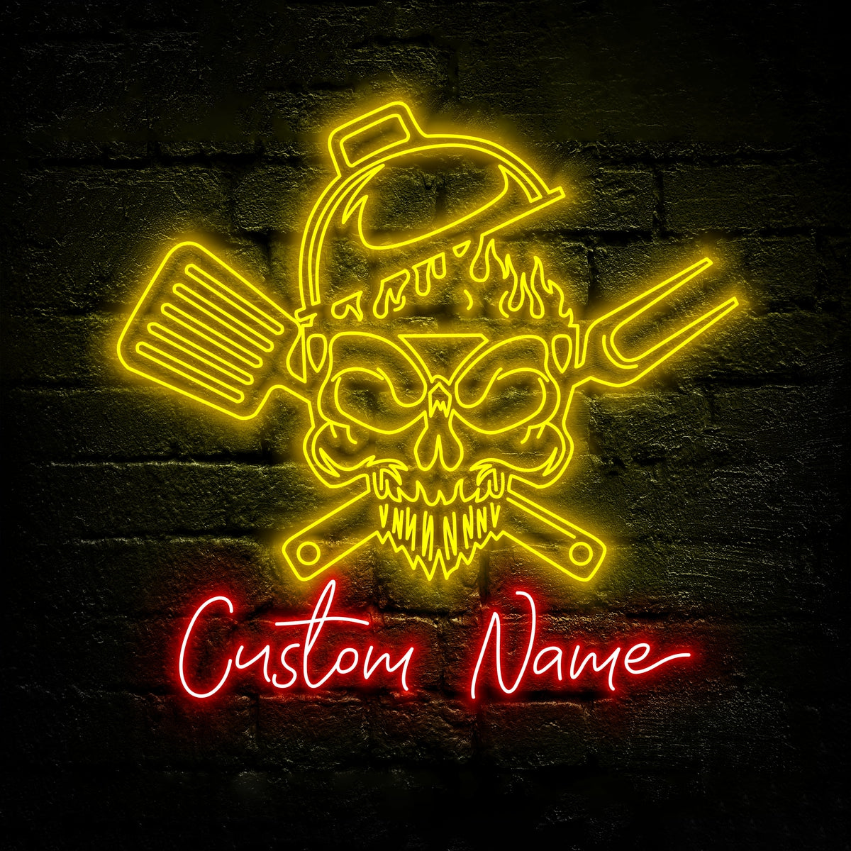 Grill Dad, BBQ Dad Neon Sign - Custom Name Grill Dad, BBQ Dad Led Neon Sign - Gift Idea for Grill Dad, BBQ Dad