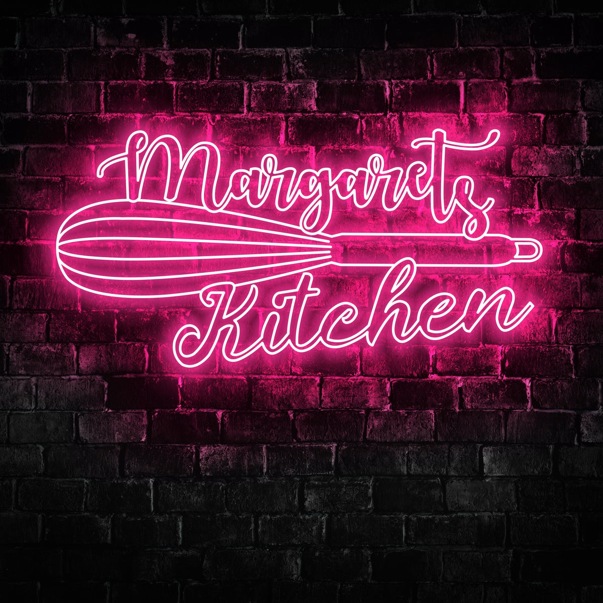Kitchen, Egg Whisker, Mom's Kitchen Neon Sign - Custom Name Kitchen, Egg Whisker, Mom's Kitchen Neon Signs For Home, Birthday Gift Giving Name Neon Lights