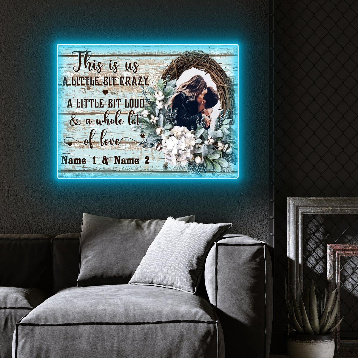 Personalized Gift For Couple A Whole Lot Of Love Led Neon Signs Acrylic Artwork