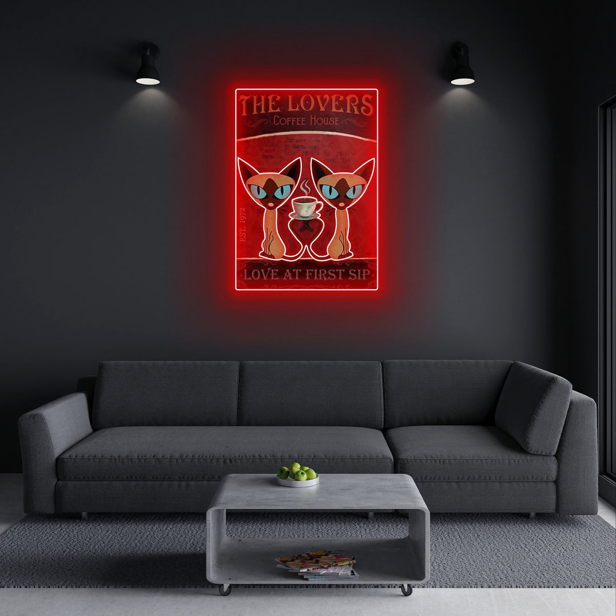 Siamese Cat Coffee House Led Neon Signs Acrylic Artwork