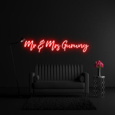 CREATE YOUR OWN WEDDING NEON SIGN Mr & Mrs Guru...