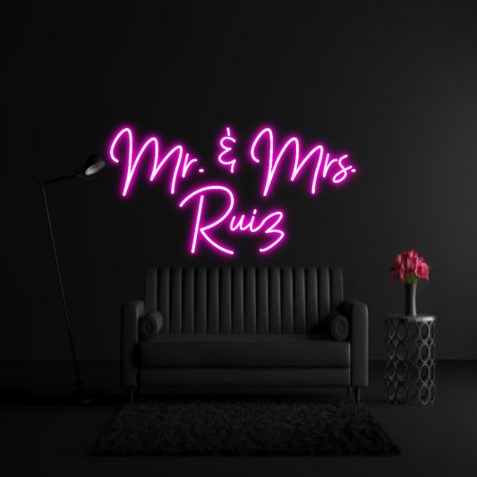 CREATE YOUR OWN WEDDING NEON SIGN Mr. & Mrs. 
...