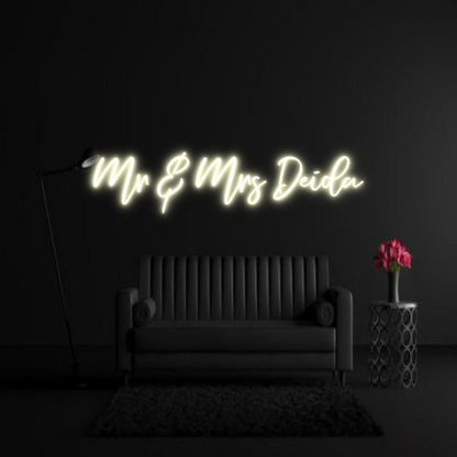 CREATE YOUR OWN WEDDING NEON SIGN Mr & Mrs Deida