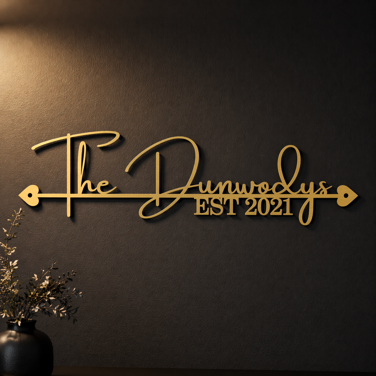 Custom Metal Family Name Sign