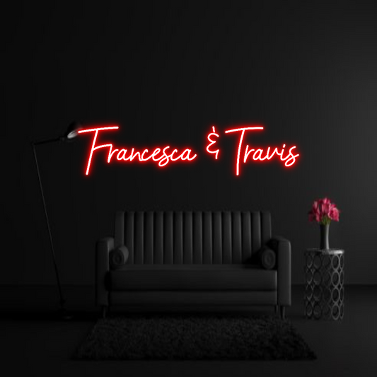 CREATE YOUR OWN WEDDING NEON SIGN Francesca & T...