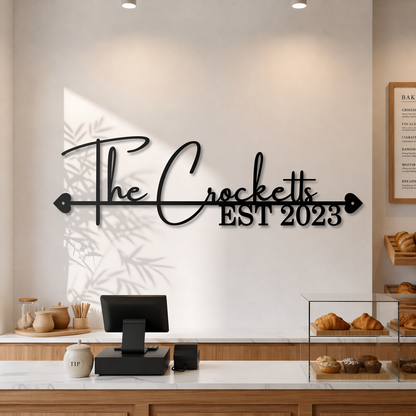 Custom Metal Family Name Sign