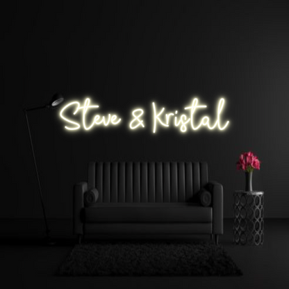 CREATE YOUR OWN WEDDING NEON SIGN Steve & Kristal