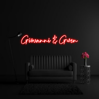CREATE YOUR OWN WEDDING NEON SIGN Giovanni & Gwen