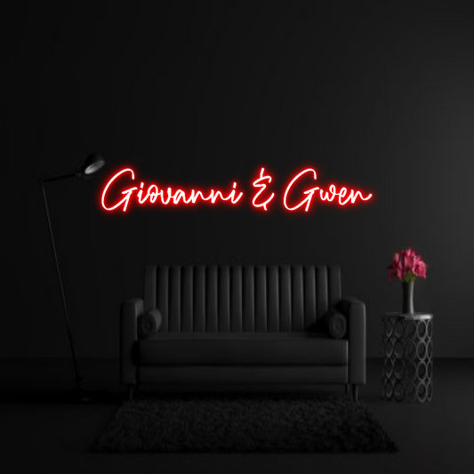 CREATE YOUR OWN WEDDING NEON SIGN Giovanni & Gwen