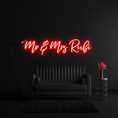 CREATE YOUR OWN WEDDING NEON SIGN Mr & Mrs Rubi